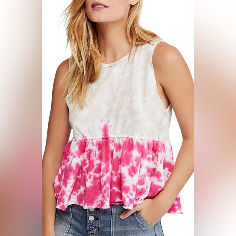 Free People Tie Dye Anytime Hibiscus colors XS